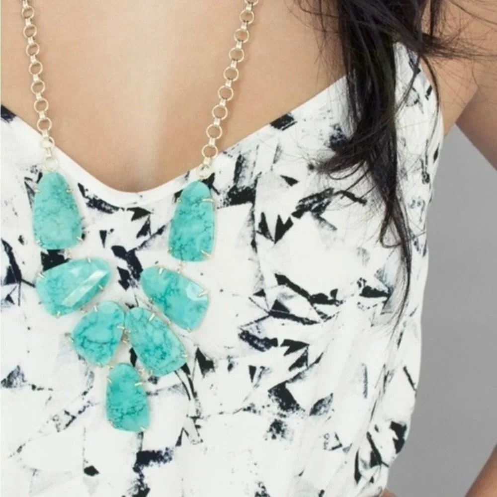 Kendra‎ Scott Harlow statement necklace in Variegated Turquoise Magnesite???